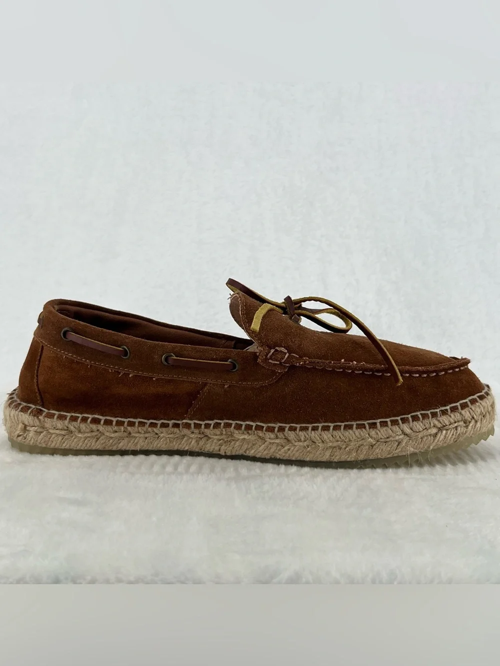 Espadrilles Varo Leather Loafers Suede Rope Heel Rubber Sole Men’s Sz 42 Preppy